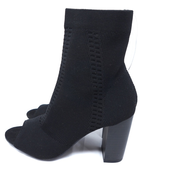 Mossimo Florentina Knit Sock Ankle Boots Peep Toe - Picture 3 of 6